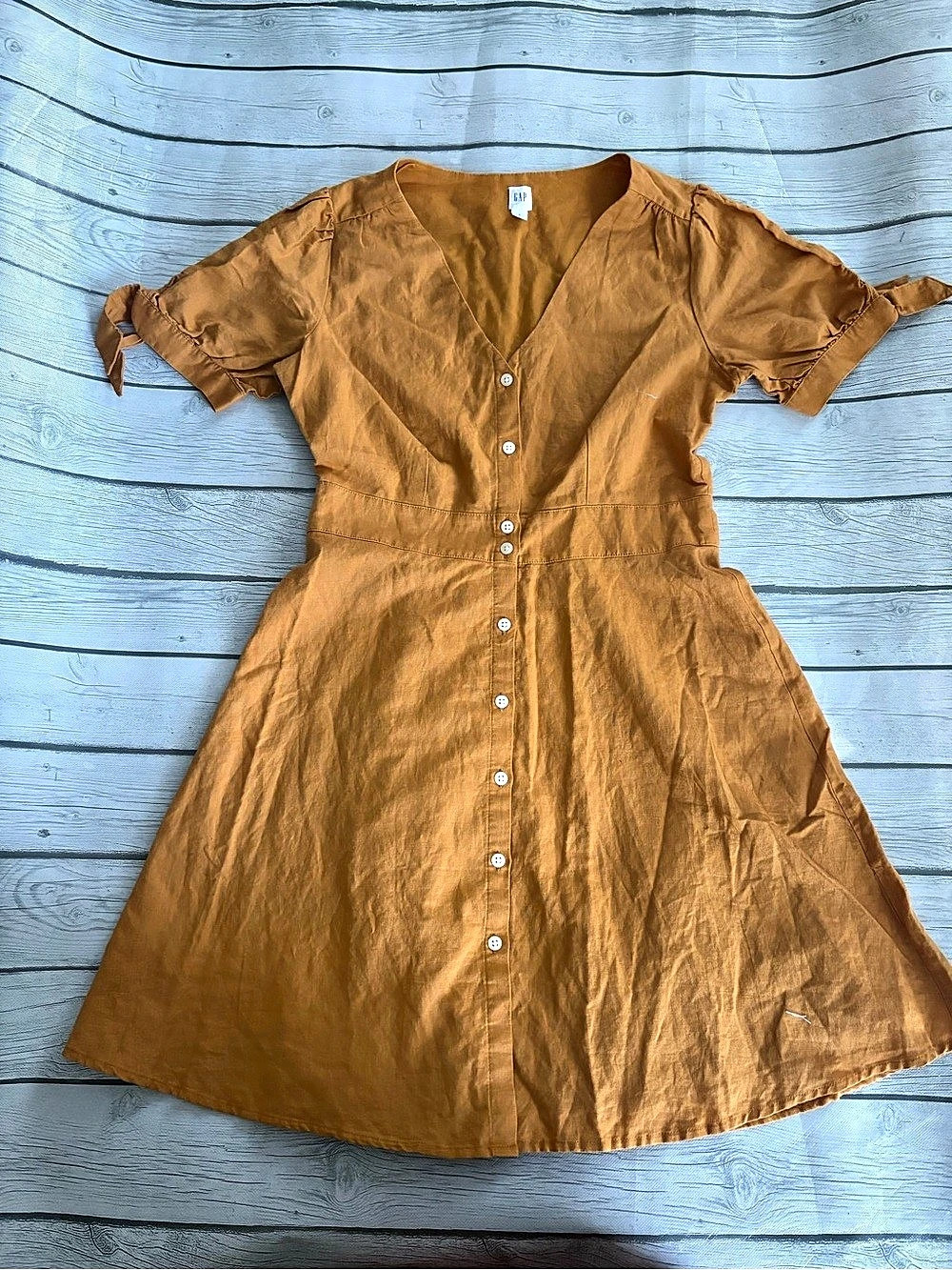 Gap Button Front Mini Dress in Brown Size 8 Like New